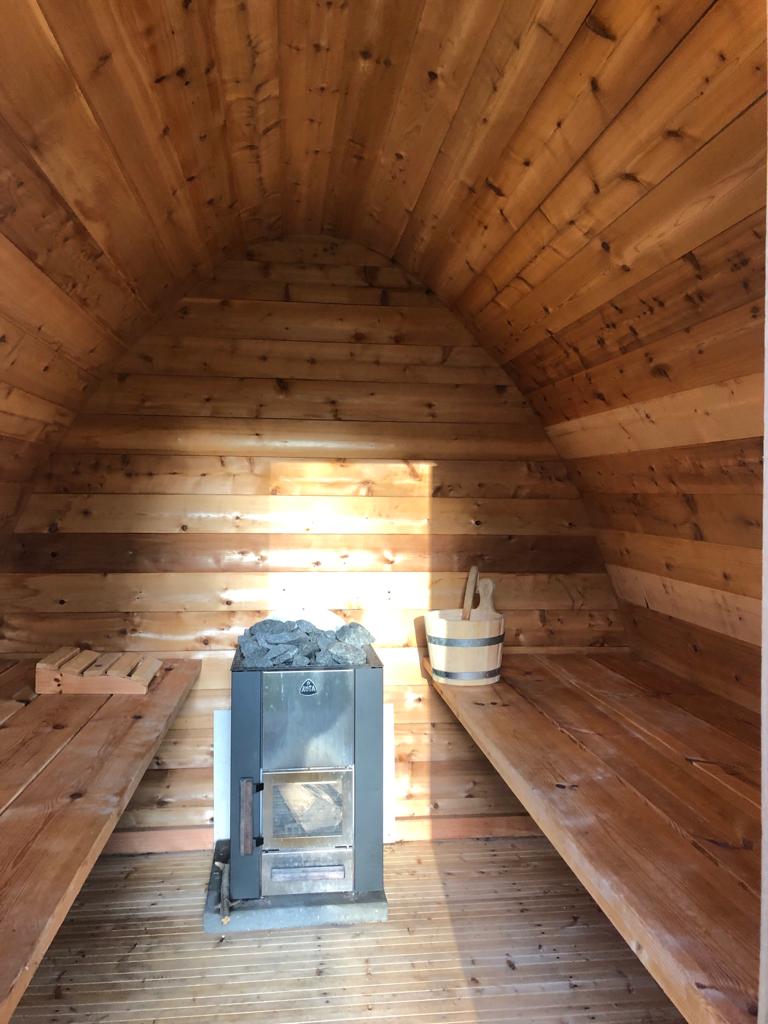 Sauna met kachel